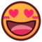 Smiling Face With Heart-Eyes emoji on Emojidex